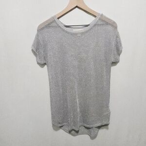 Michael Kors Silver Knit Top